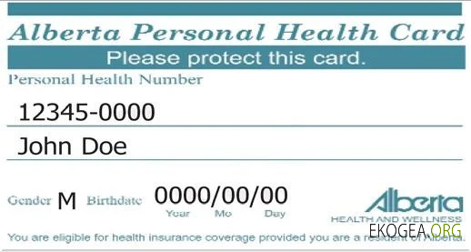 Carte d'assurance maladie de l'Alberta